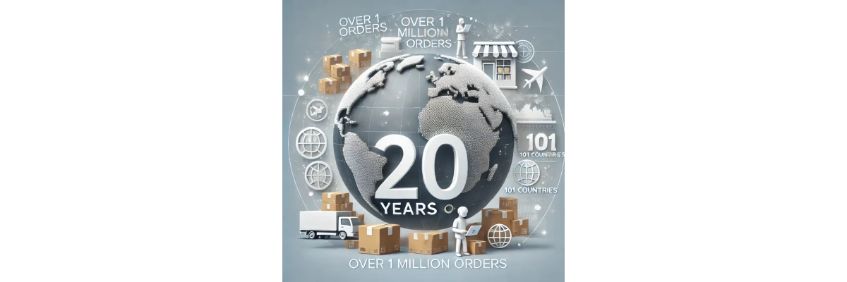 20 Jahre Erfolg im E-Commerce – Über 1 Million Aufträge erfolgreich abgewickelt! - 20 Years of Success: Over 1 Million Orders and 300,000 Happy Customers Worldwide