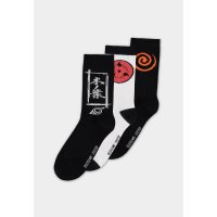 Naruto Shippuden Socks 3-Pack Sasuke Symbol 43-46