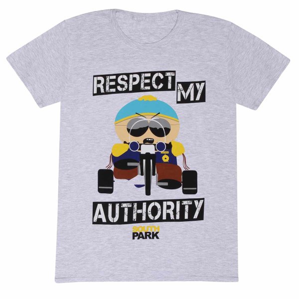 South Park - Respect My Authority (Unisex Heather Grey T-Shirt)