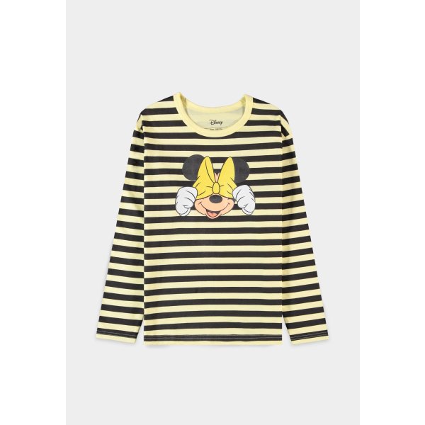 Disney - Minnie Mouse - Girls Striped Crew Sweater