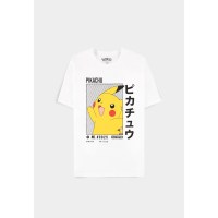 Pokémon - Pikachu Mens Short Sleeved T-shirt (White)