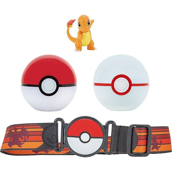 Pokémon ClipnGo Poké Ball Belt Set Poké Ball, Luxury Ball & Charmander