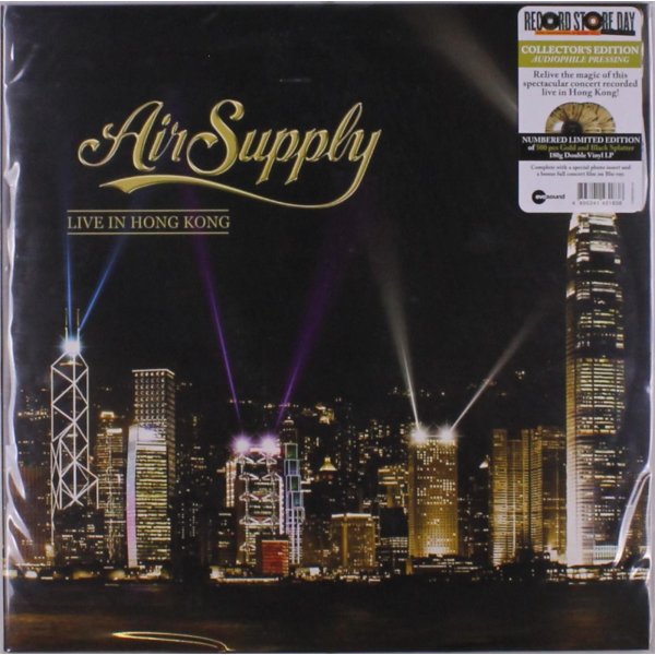 Air Supply: Live In Hong Kong 2013 (RSD) (180g) (Limited Numbered Edition) (Gold & Black Splatter Vinyl) - Evolution Music  - (LP / L)