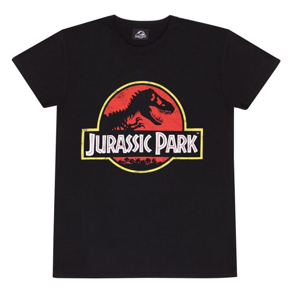 Jurassic Park - Classic Logo (Unisex Black T-Shirt)