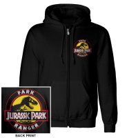 Jurassic Park - Park Ranger (Unisex Black Zip-Up Hoodie)