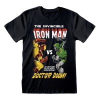 Marvel Universe - Iron Man Vs Doom ( Unisex BlackT-shirt)