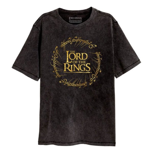 Herr der Ringe T-Shirt Gold Foil Logo Größe XL