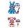 Five Nights at Freddys Snap Action Figures Toy Bonnie & Baby 9 cm