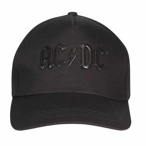 AC/DC - Shiny Black Logo (Unisex Black Snapback Cap) One Size