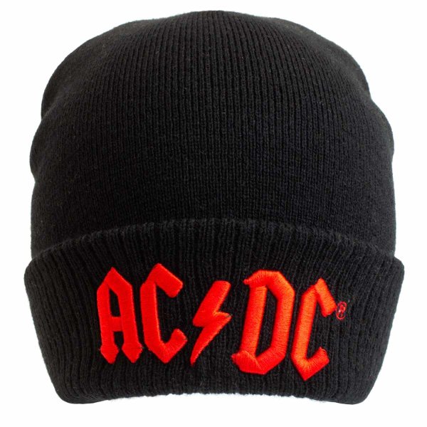 AC/DC - Applique Logo (Unisex Black Beanie) One Size