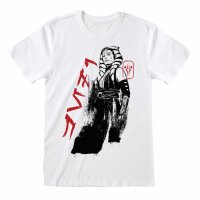 Star Wars Ahsoka - Ink Text (Unisex White T-Shirt)