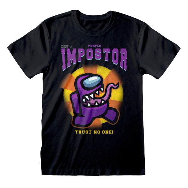 ** Among Us - Purple Impostor (Unisex Black T-Shirt) **