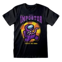 ** Among Us - Purple Impostor (Unisex Black T-Shirt) **