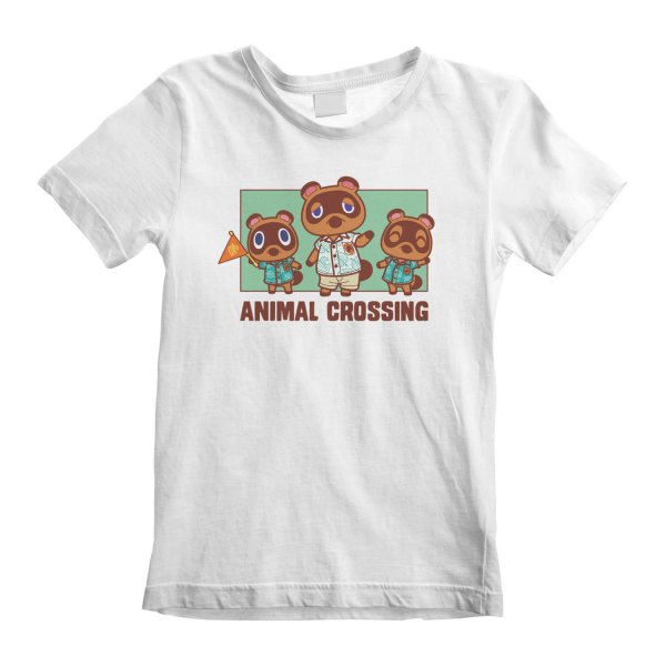 Nintendo Animal Crossing New Horizons - Nook Family (Unisex White T-Shirt)