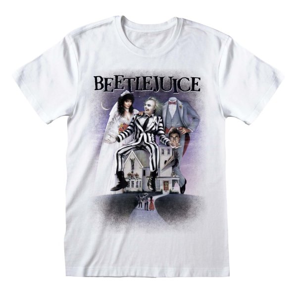 ** Beetlejuice - Poster White (Unisex White T-Shirt) **