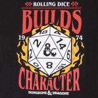 Dungeons And Dragons - Builds Character (Unisex Black T-Shirt)