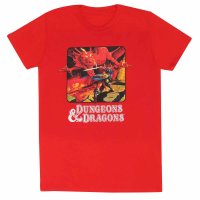 Dungeons And Dragons - Classic Poster (Unisex Red T-Shirt)