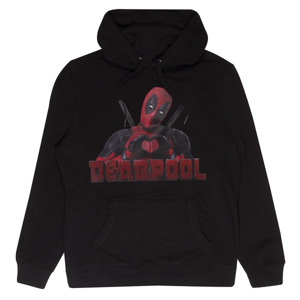 Deadpool - Heart U ( Unisex Black Hoodie)