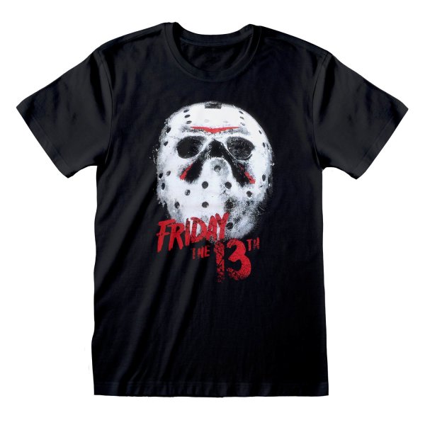 Friday The 13th - White Mask (Unisex Black T-Shirt)