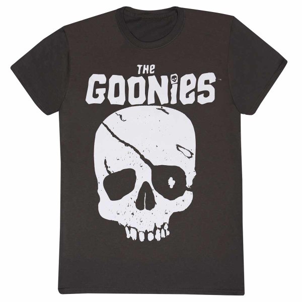 Goonies, The - Skull And Logo (Unisex Charcoal T-Shirt)