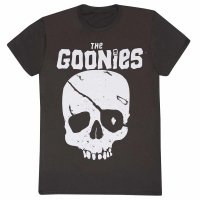 Goonies, The - Skull And Logo (Unisex Charcoal T-Shirt)