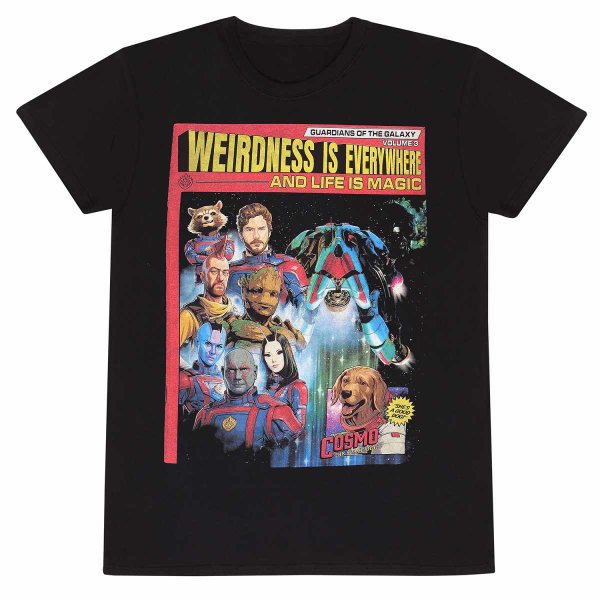 Marvel Guardians Of The Galaxy Vol 3 - Guardians Magazine (Unisex Black T-Shirt)