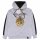 Superheroes Inc. Harry Potter - Hogwarts Crest (Unisex Heather Grey Contrast Pullover Hoodie)