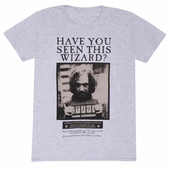 Harry Potter - Sirius Black Poster (Unisex Heather Grey T-Shirt)