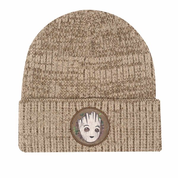 Marvel I Am Groot - Baby Groot (Unisex Beige Beanie) One Size