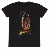 Indiana Jones - Temple Of Doom Poster (Unisex Black T-Shirt)