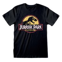 Jurassic Park - Original Logo Distressed (Unisex Black...