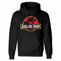 Jurassic Park - Classic Logo (Unisex Black Pullover Hoodie)