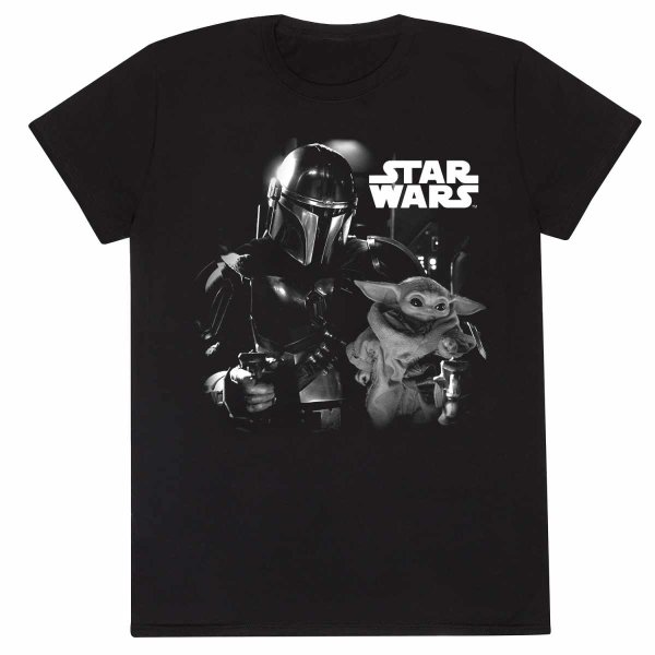 Star Wars: Mandalorian - BW Photo (Unisex Black T-Shirt)