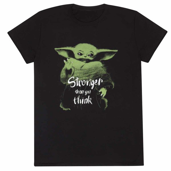 Star Wars: Mandalorian - Stronger Than You Think (Unisex Black T-Shirt)