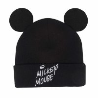 Disney Mickey And Friends - Peeping Disney Mickey (Unisex Black Beanie) One Size