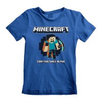 Minecraft - Crafting Since Alpha (Unisex Blue T-Shirt)