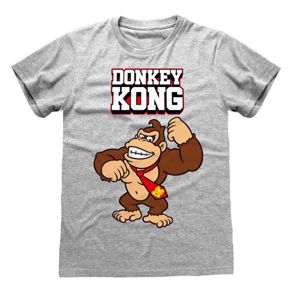 Nintendo Donkey Kong - Donkey Kong Bricks (Unisex Heather Grey T-Shirt)