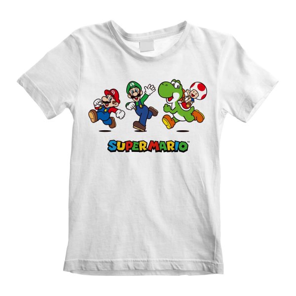 Nintendo Super Mario - Running Pose (Unisex Kids White T-Shirt)