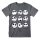 Nightmare Before Christmas - Many Faces (Unisex Charcoal T-Shirt)