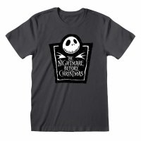 Nightmare Before Christmas - Logo Square (Unisex Charcoal...