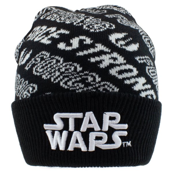 Star Wars - Force Repeat (Unisex Black Beanie) One Size