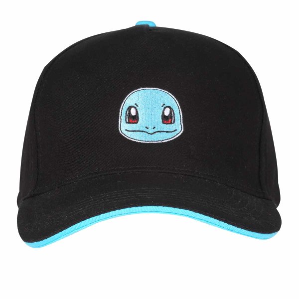 Pokemon - Squirtle Badge (Unisex Black Baseball Cap) One Size