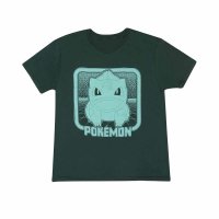 Pokemon - Bulbasaur Retro Arcade (Unisex Dark Green T-Shirt)