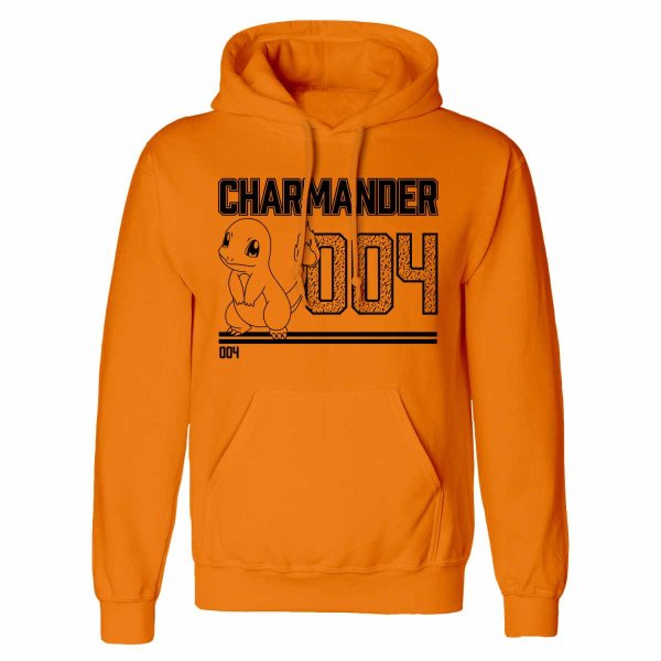 Pokemon - Charmander Line Art (Unisex Red Pullover Hoodie)