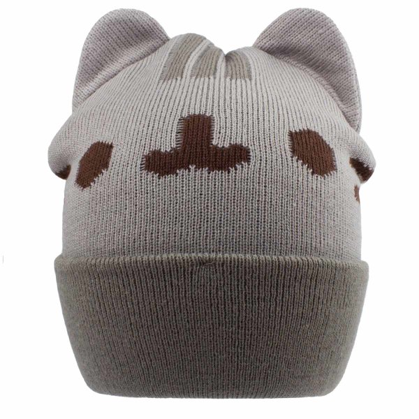 Pusheen - Good Vibes (Unisex Grey Beanie Pom) One Size