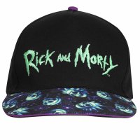 Rick And Morty - Neon Logo ( Unisex Black Baseball Cap)...