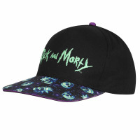 Rick And Morty - Neon Logo ( Unisex Black Baseball Cap) One Size