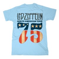 Led Zeppelin - 1975 North American Tour (Unisex Sky Blue...