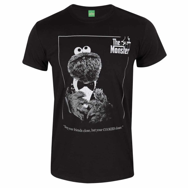 Sesame Street - The Monster (Black Unisex T-shirt)