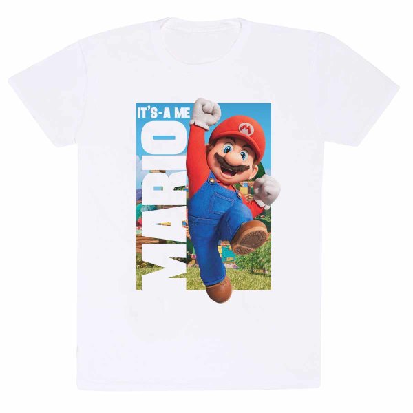 Nintendo Super Mario Bros - Its A Me Mario (Unisex White T-Shirt)